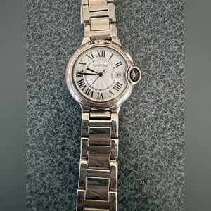 Designer inspired silver bracelet watch